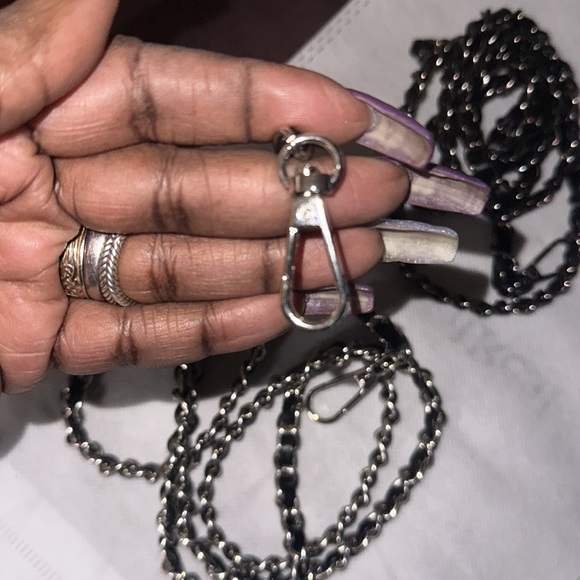 Unbranded Leather 47” Chain bags & wallets - Black-Silver PRICE FOR ONE - Picture 13 of 14